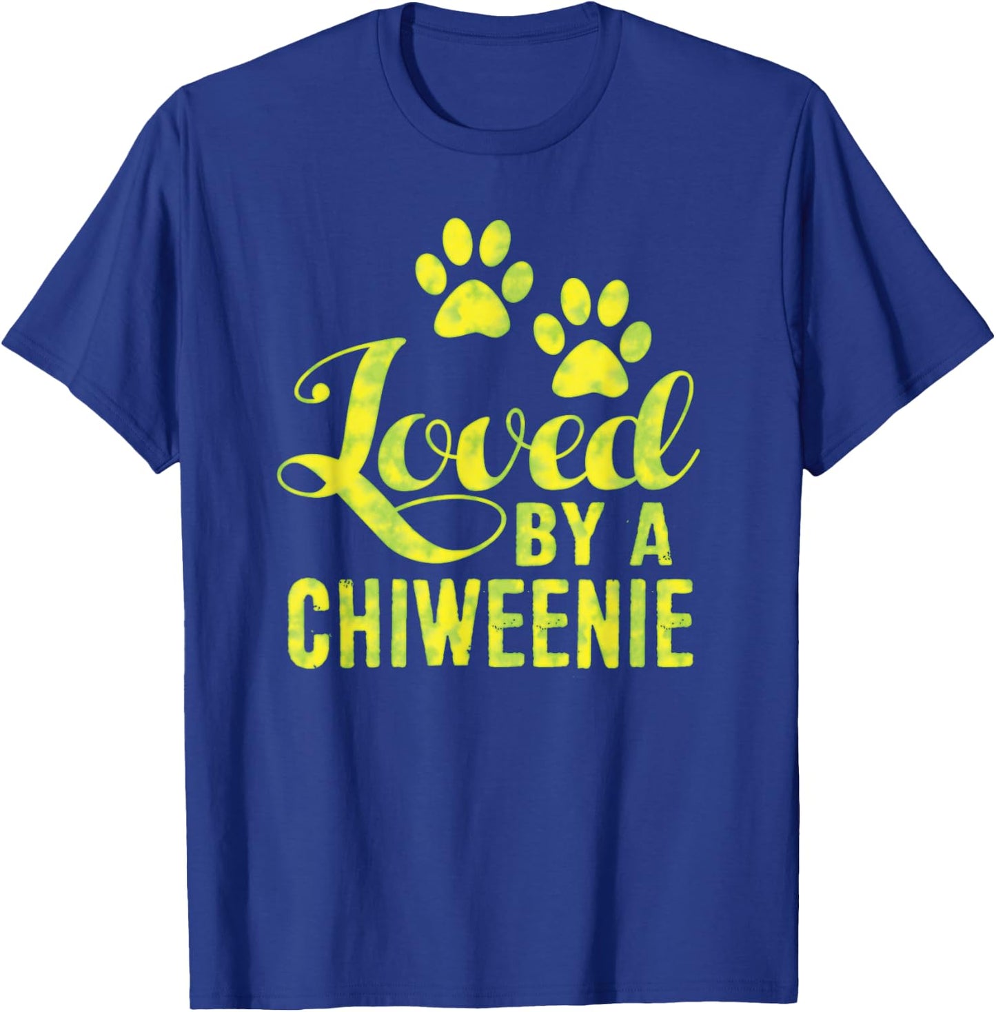 Loved By A Chiweenie Chihuahua Dachshund Mix Gift T-Shirt - T-Shirt | Royal