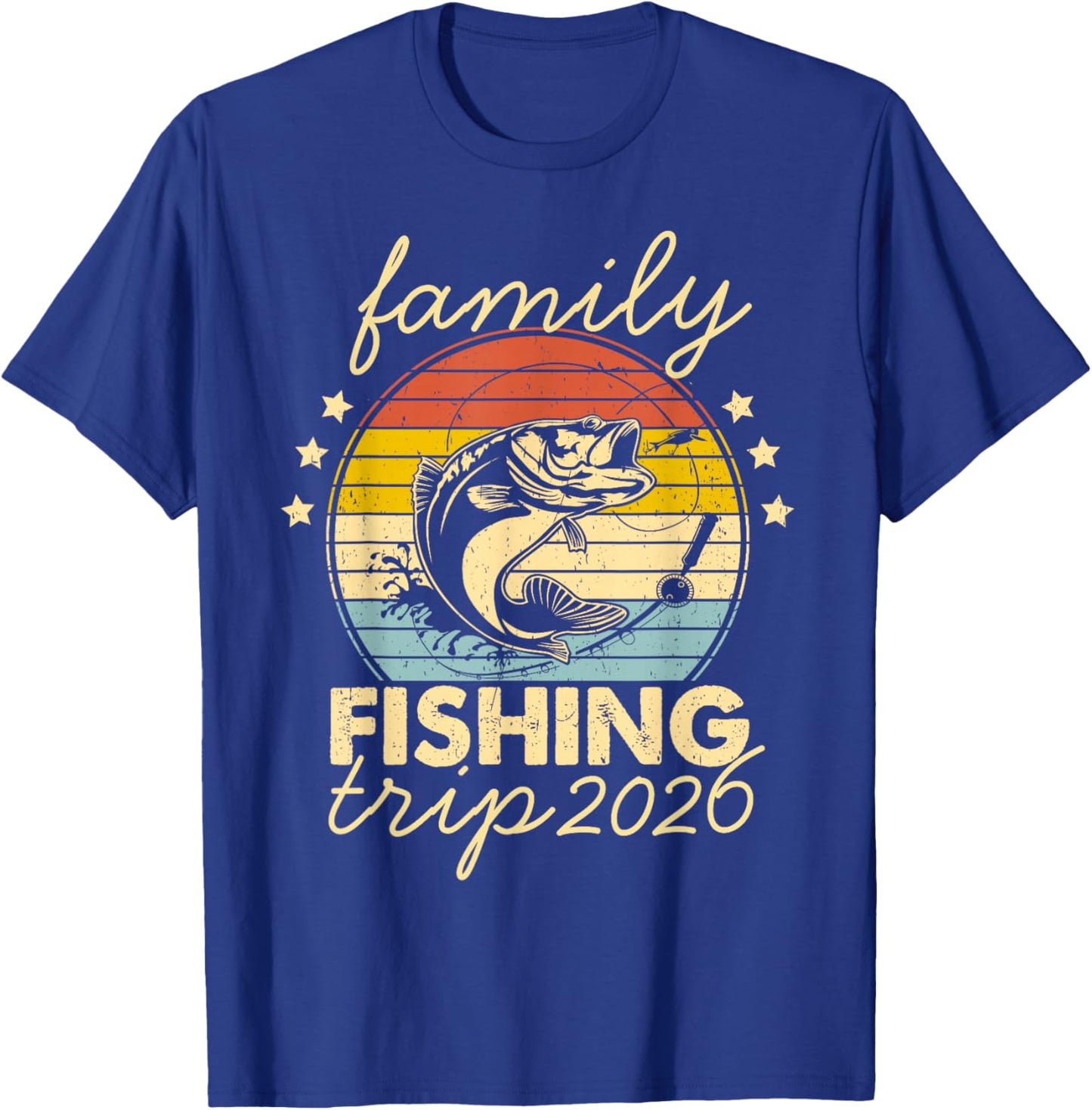 Family Fishing Trip 2026 Matching Squad Men Women Kids Fish T-Shirt - T-Shirt | Royal