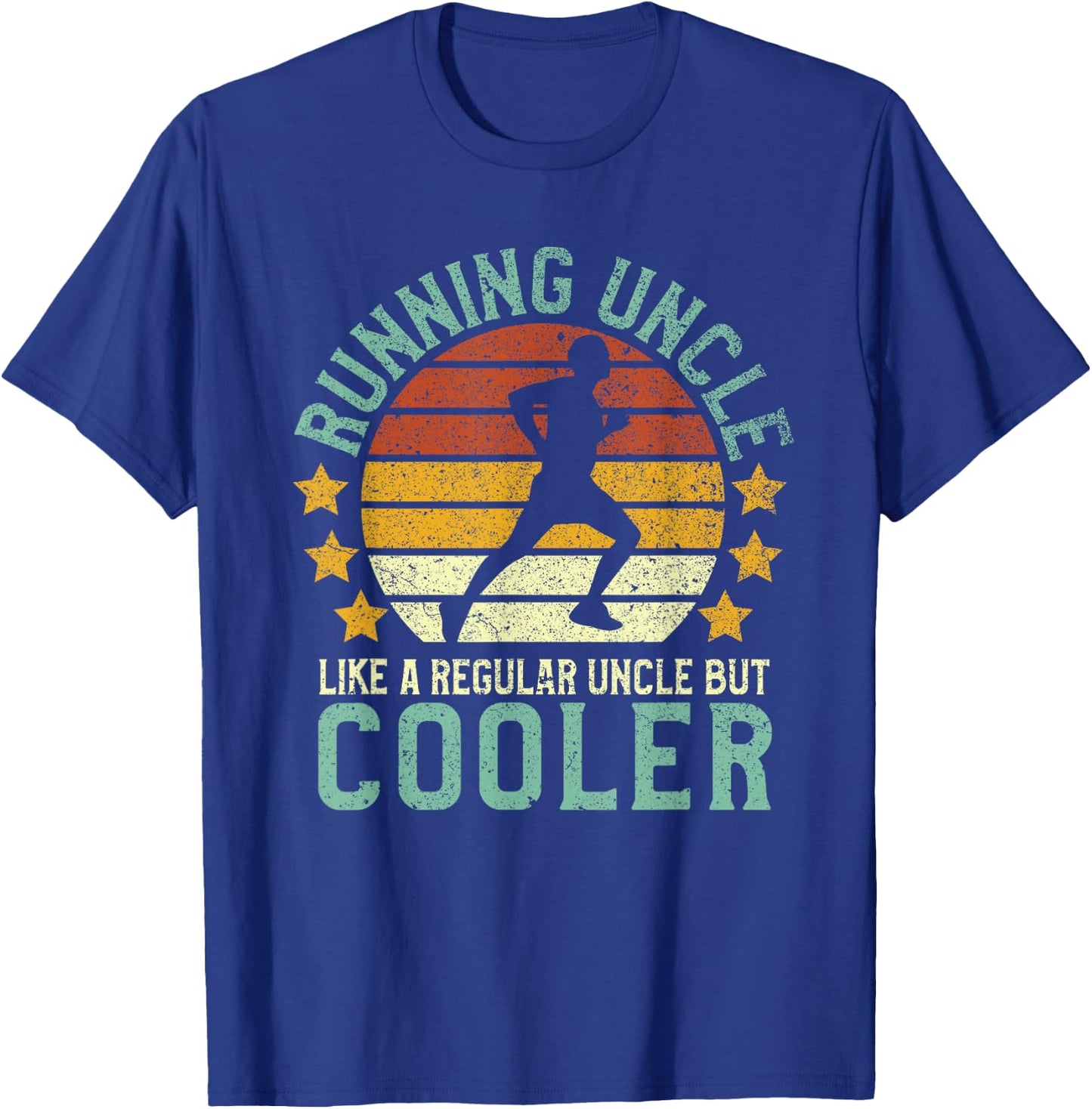 Running Uncle Funny Adult 5k Marathon Runner Gift Run Lover T-Shirt - T-Shirt | Royal