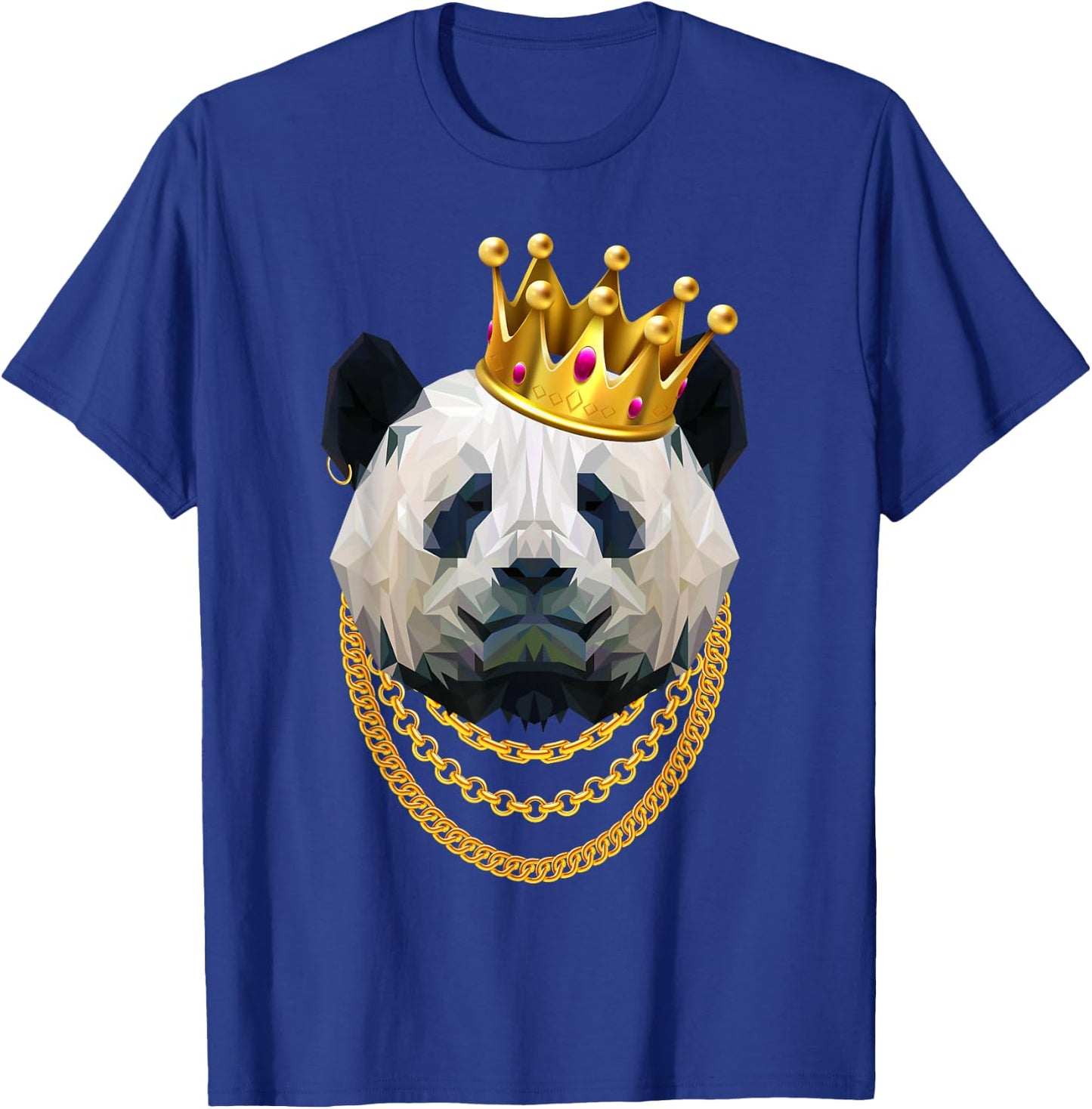 Panda Bear Gangster Golden Crown King T-Shirt - T-Shirt | Royal
