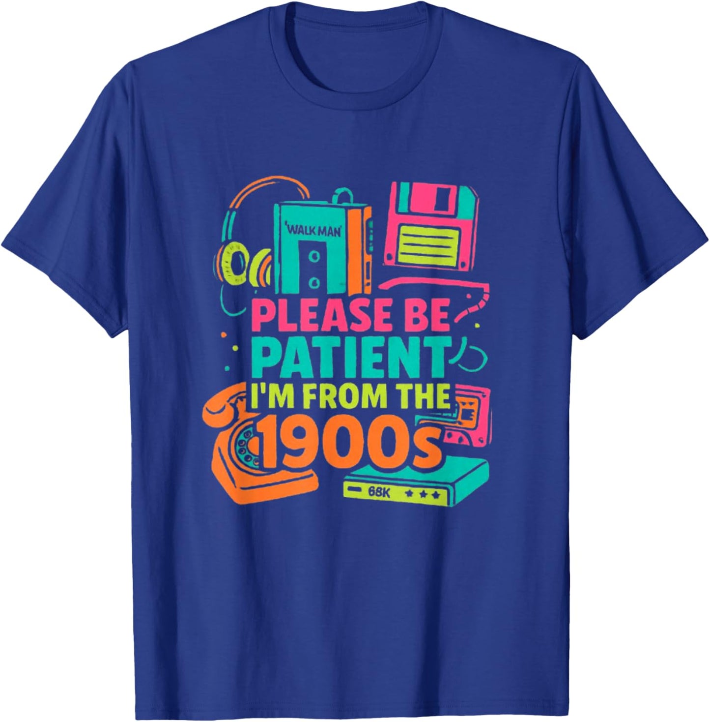 Throwback Please I’m from the 1900s Retro Tech Design T-Shirt - T-Shirt | Royal