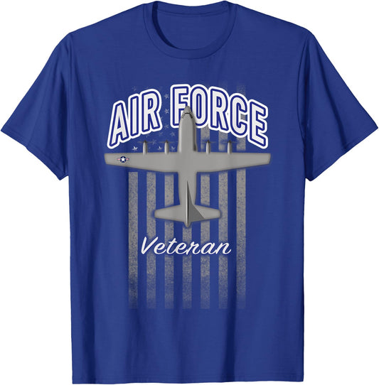Air Force Veteran C-130 Hercules T-Shirt - T-Shirt | Royal