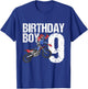 9 Year Old Dirt Bike Birthday Party Motocross MX 9th Gift T-Shirt - T-Shirt | Royal