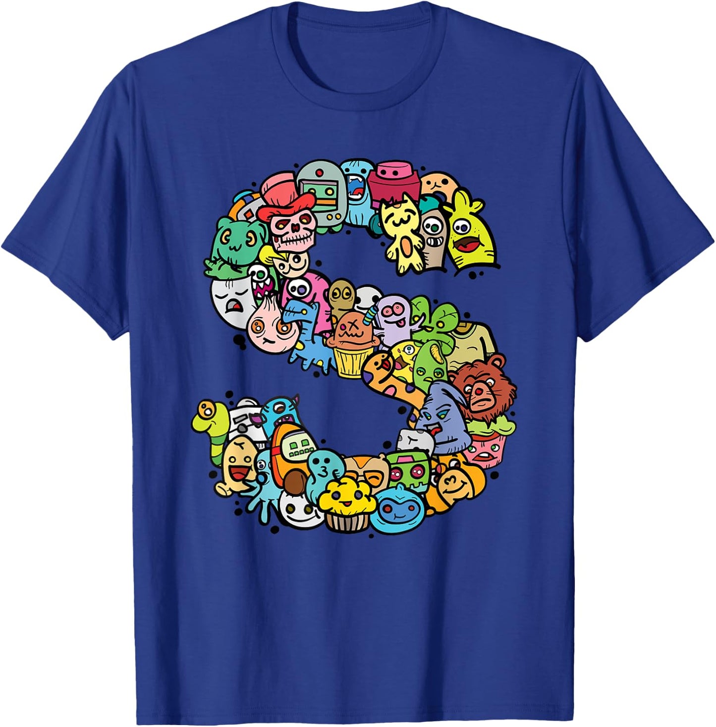 Letter S Alphabet S Name Initial Monogrammed Shirts T-Shirt - T-Shirt | Royal