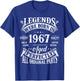 60th Birthday Shirt Vintage Born in 1967 60 Years Old B-Day T-Shirt - T-Shirt | Royal