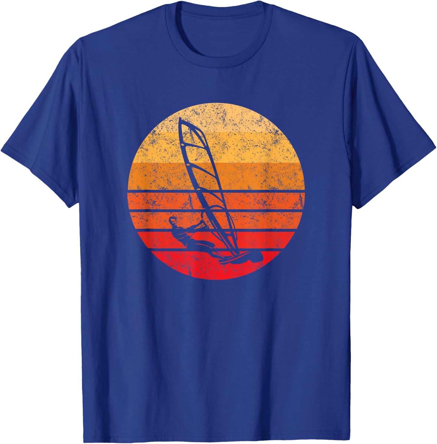 Windsurf, Windsurfing Shirt Retro Style Sunset Vintage T-Shirt - T-Shirt | Royal
