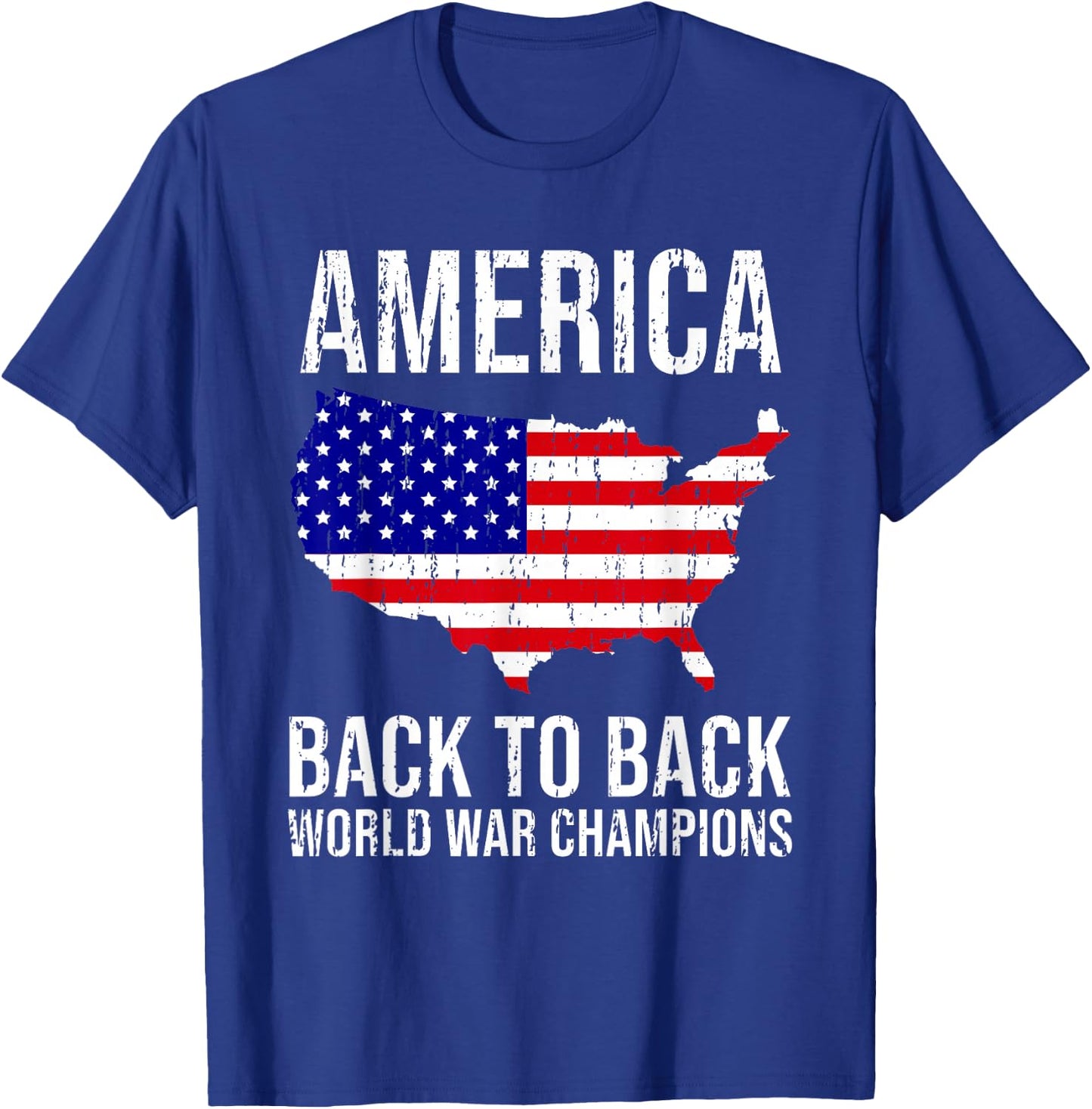 Funny USA T Shirt US Flag Patriodic 4th of July America T-Shirt - T-Shirt | Royal