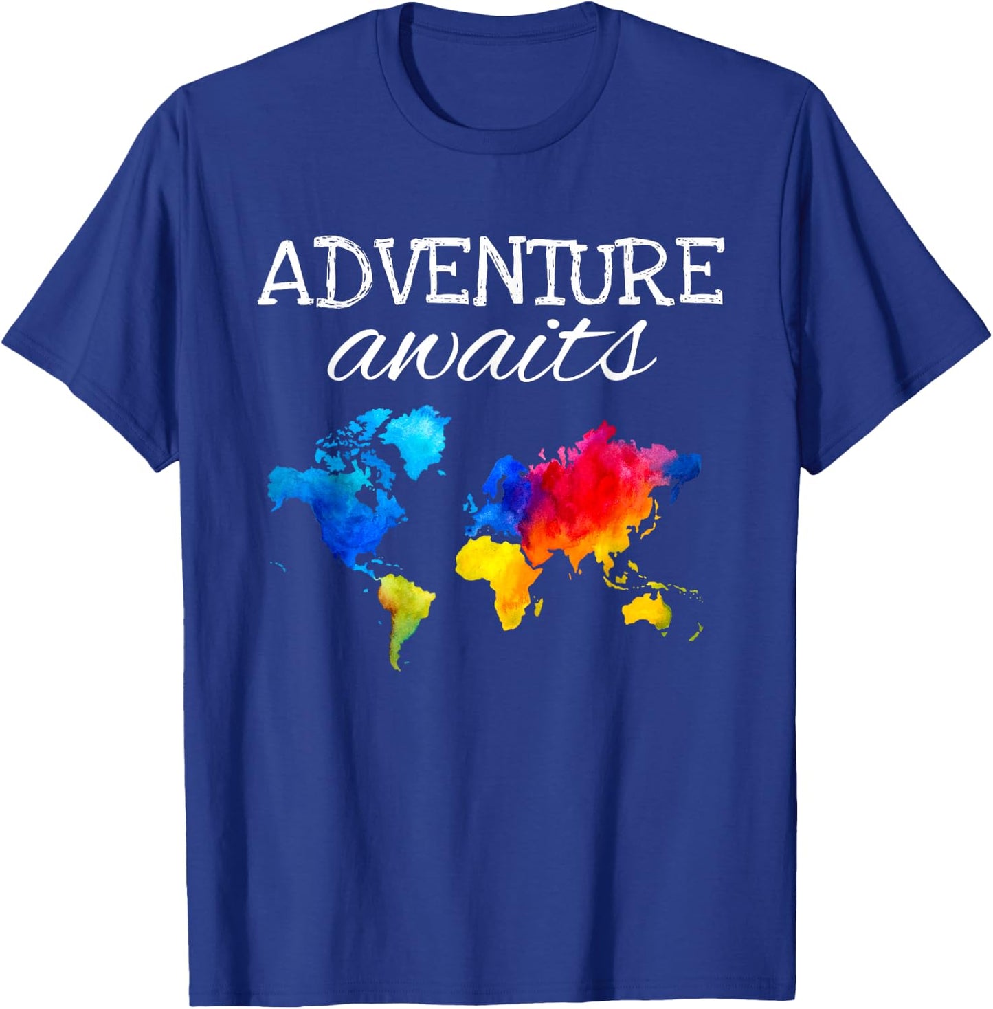 Travel Wanderlust World Map Adventure Traveler Gift T-Shirt - T-Shirt | Royal