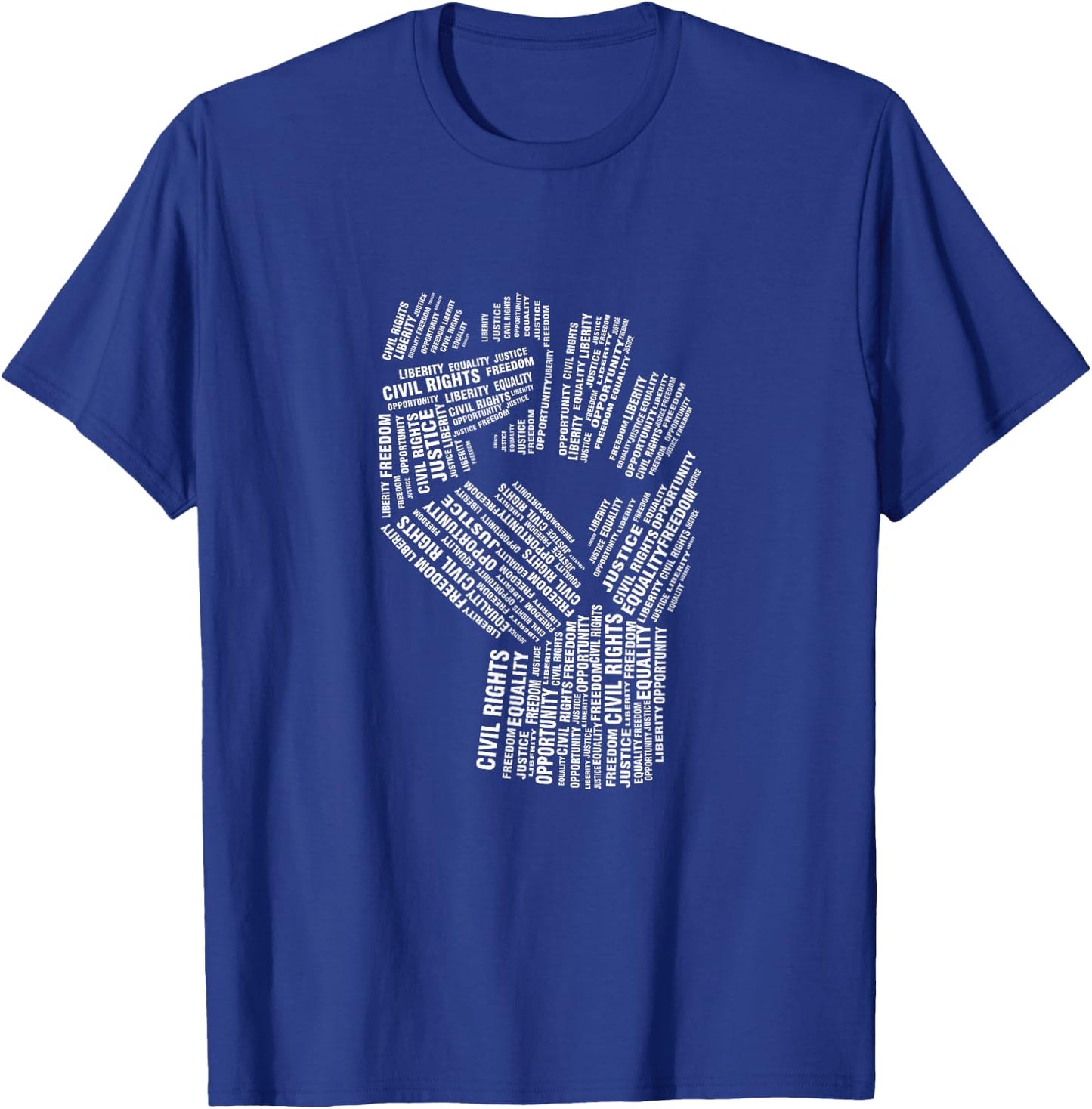 Civil Rights Equality Freedom Justice Fist |BLM Power T-Shirt - T-Shirt | Royal