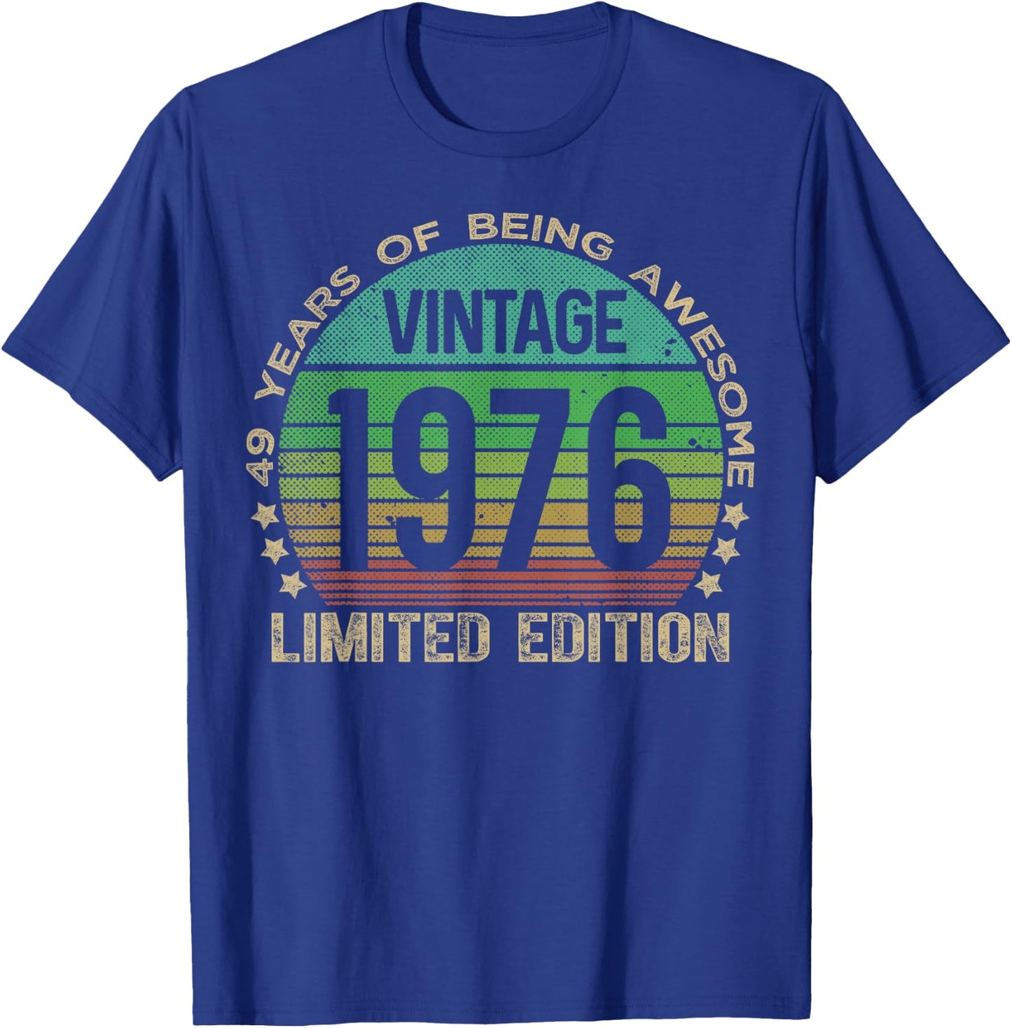 49 Year Old Gifts Vintage 1976 Limited Edition 49th Birthday T-Shirt - T-Shirt | Royal