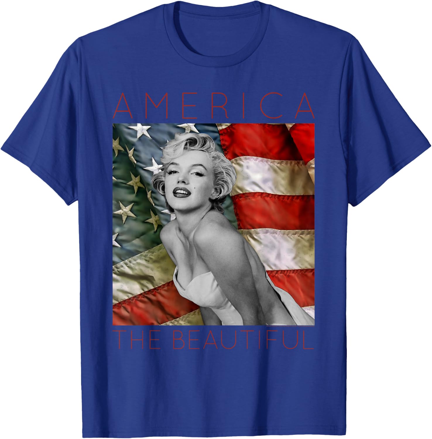 Marilyn Monroe America The Beautiful T-Shirt - T-Shirt | Royal