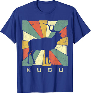 Vintage Kudu Lover Retro Style Animal T-Shirt - T-Shirt | Royal