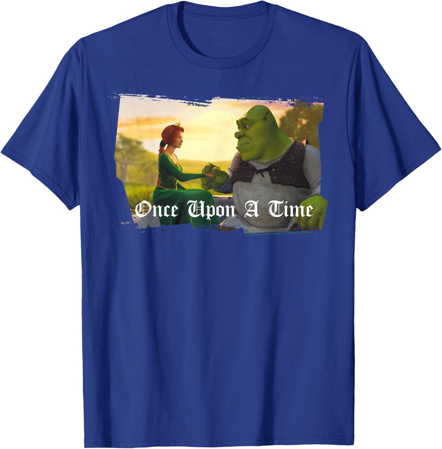 Shrek Fiona & Shrek Once Upon A Time Text Poster T-Shirt - T-Shirt | Royal