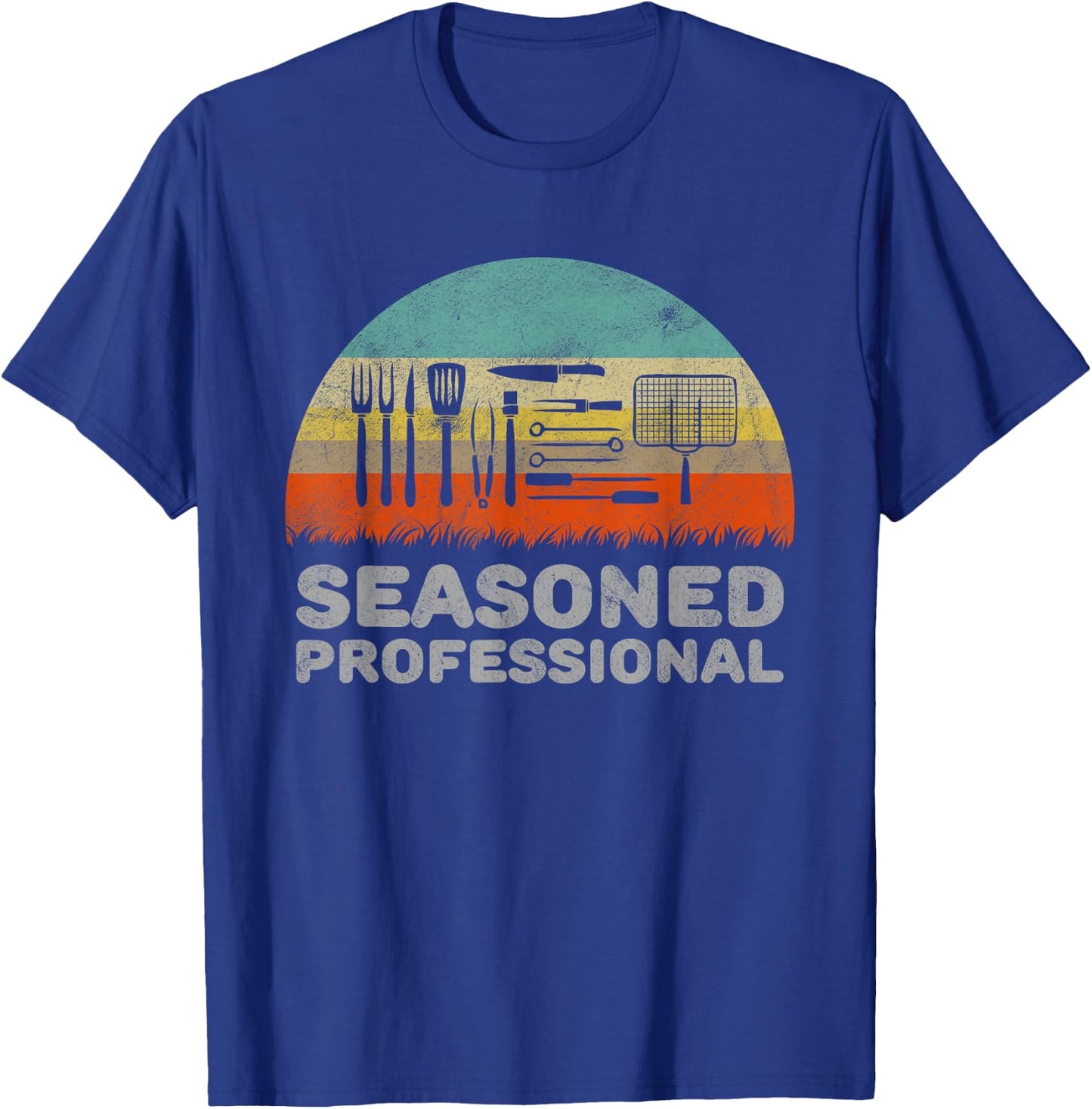 Funny Seasoned Professional Barbecue Pun T-Shirt - T-Shirt | Royal