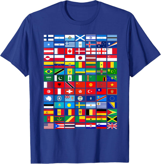 Flags of the Countries of the World, International T-Shirt - T-Shirt | Royal
