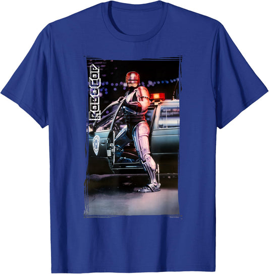 RoboCop Cruiser Photograph Logo Poster T-Shirt - T-Shirt | Royal