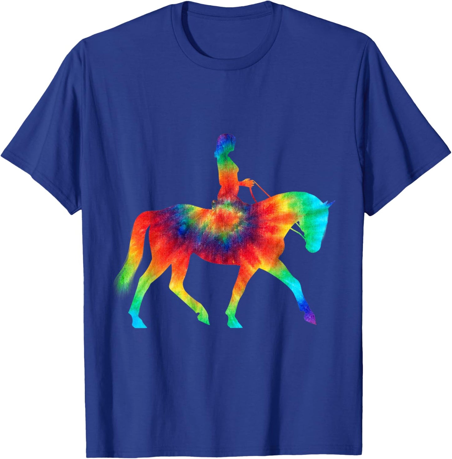 Tie Dye Horse Tie Dyed Polo Player Horseback Riding T Shirt T-Shirt - T-Shirt | Royal