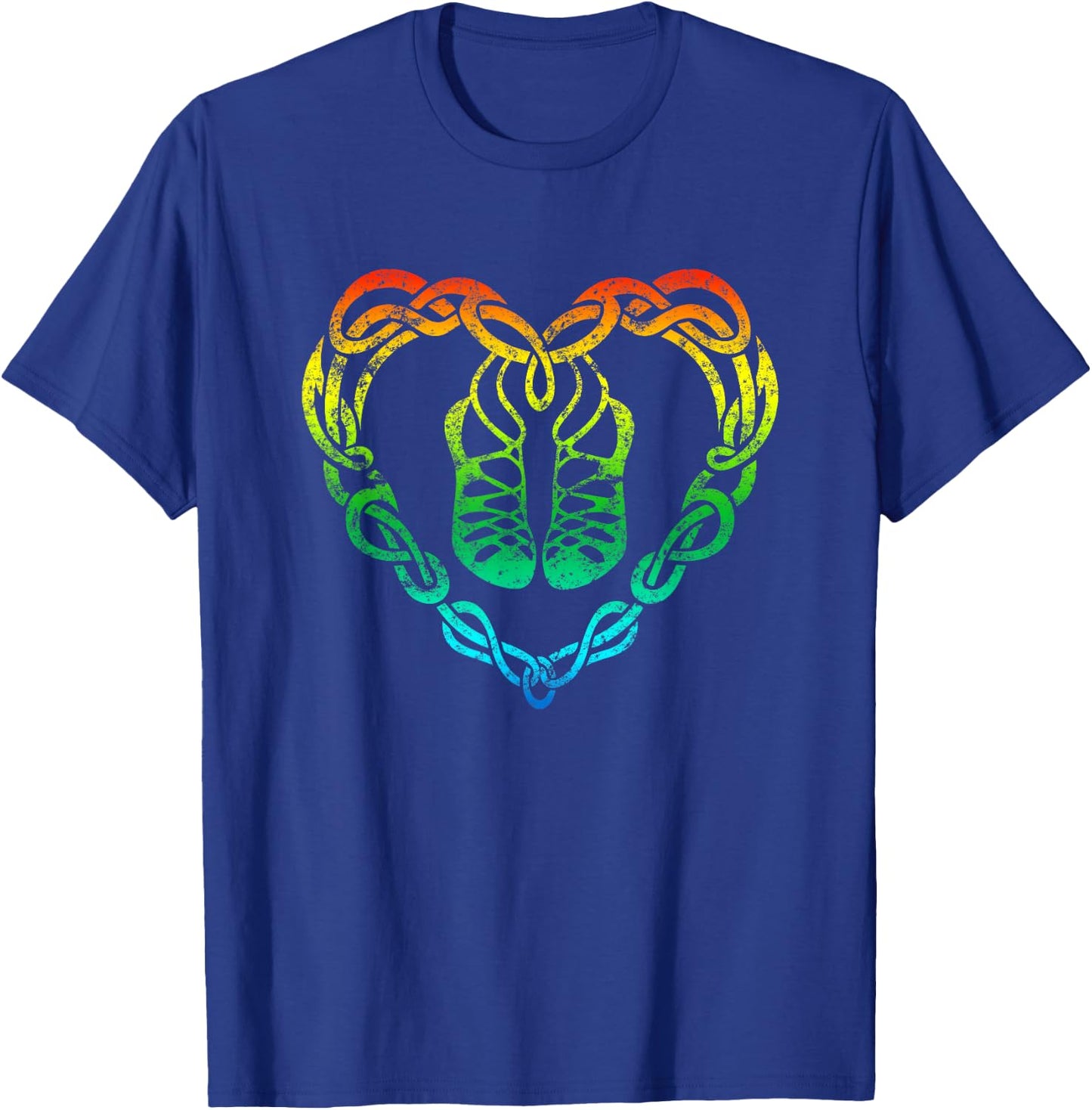 Irish Step Dancing Celtic Knot Heart T Shirt Gift T-Shirt - T-Shirt | Royal