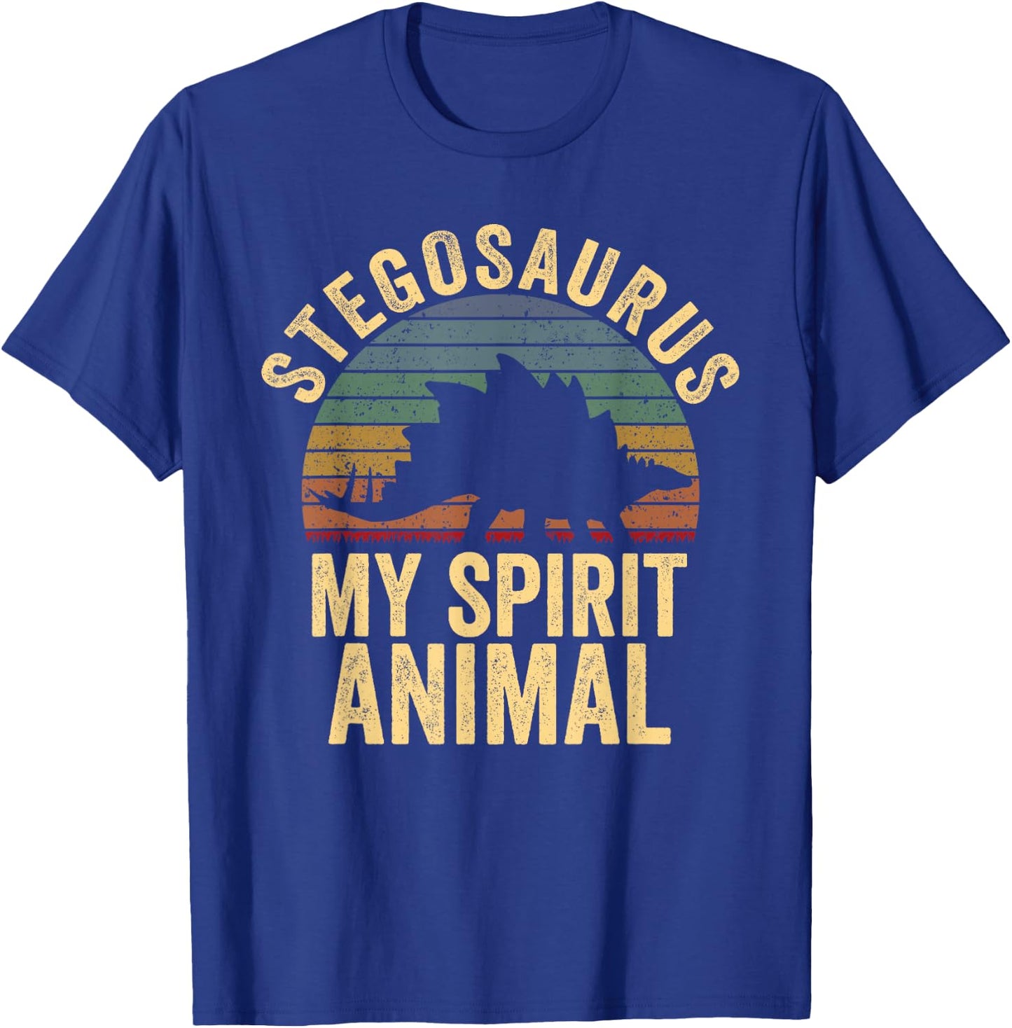 Stegosaurus Is My Spirit Animal Dinosaur Lovers Gift T-Shirt - T-Shirt | Royal