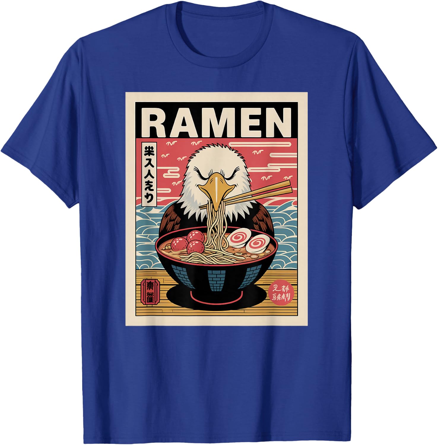 Anime Eagle Manga Kawaii Otaku Neko Japanese Ramen Eagle T-Shirt - T-Shirt | Royal