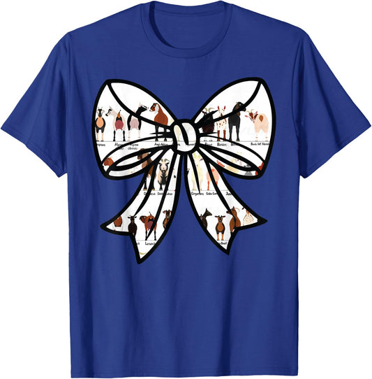 Goat Show Coquette Bow T-Shirt - T-Shirt | Royal