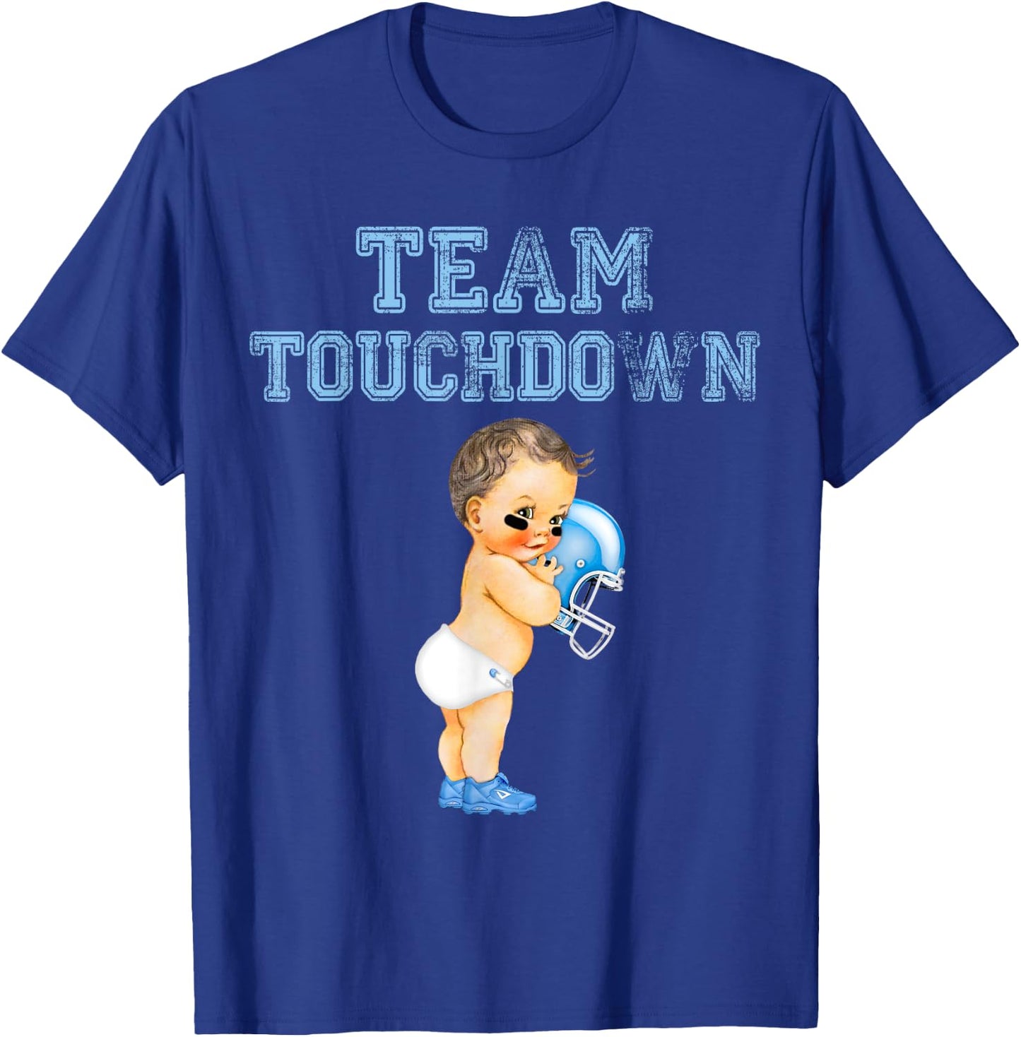 Team Touchdown Boy Shirt Gender Reveal Baby Shower Tutu Gift T-Shirt - T-Shirt | Royal