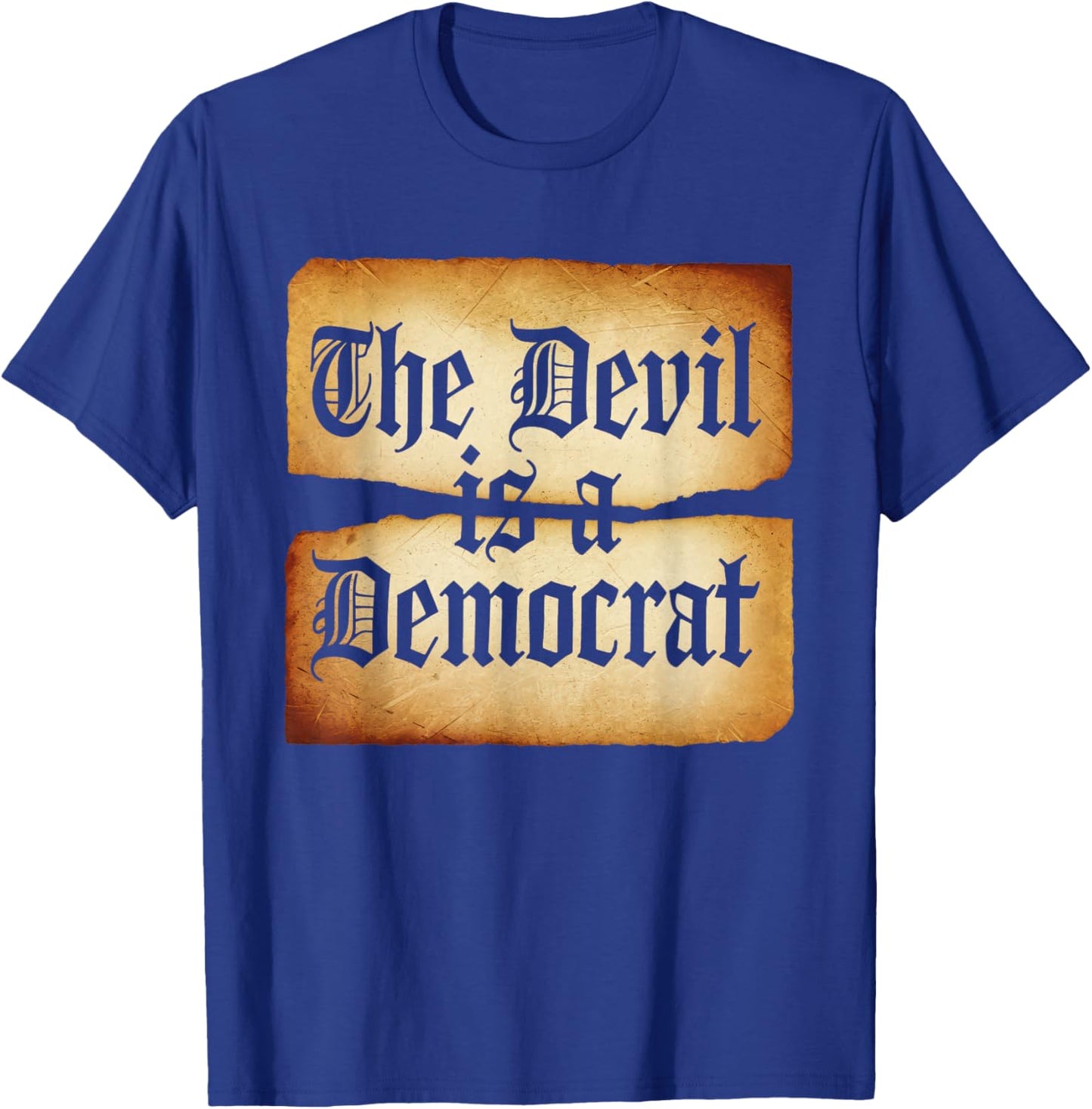 The Devil is A Democrat Retro Democrats Liberal T-Shirt - T-Shirt | Royal