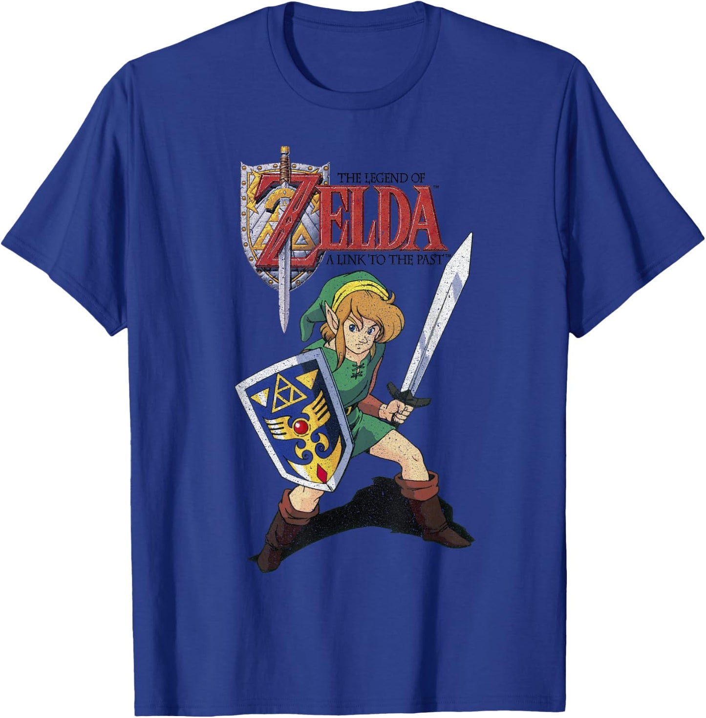 Legend of Zelda Grey Cartoon Art - , Classic Fit, Short Sleeve T-Shirt - T-Shirt | Royal