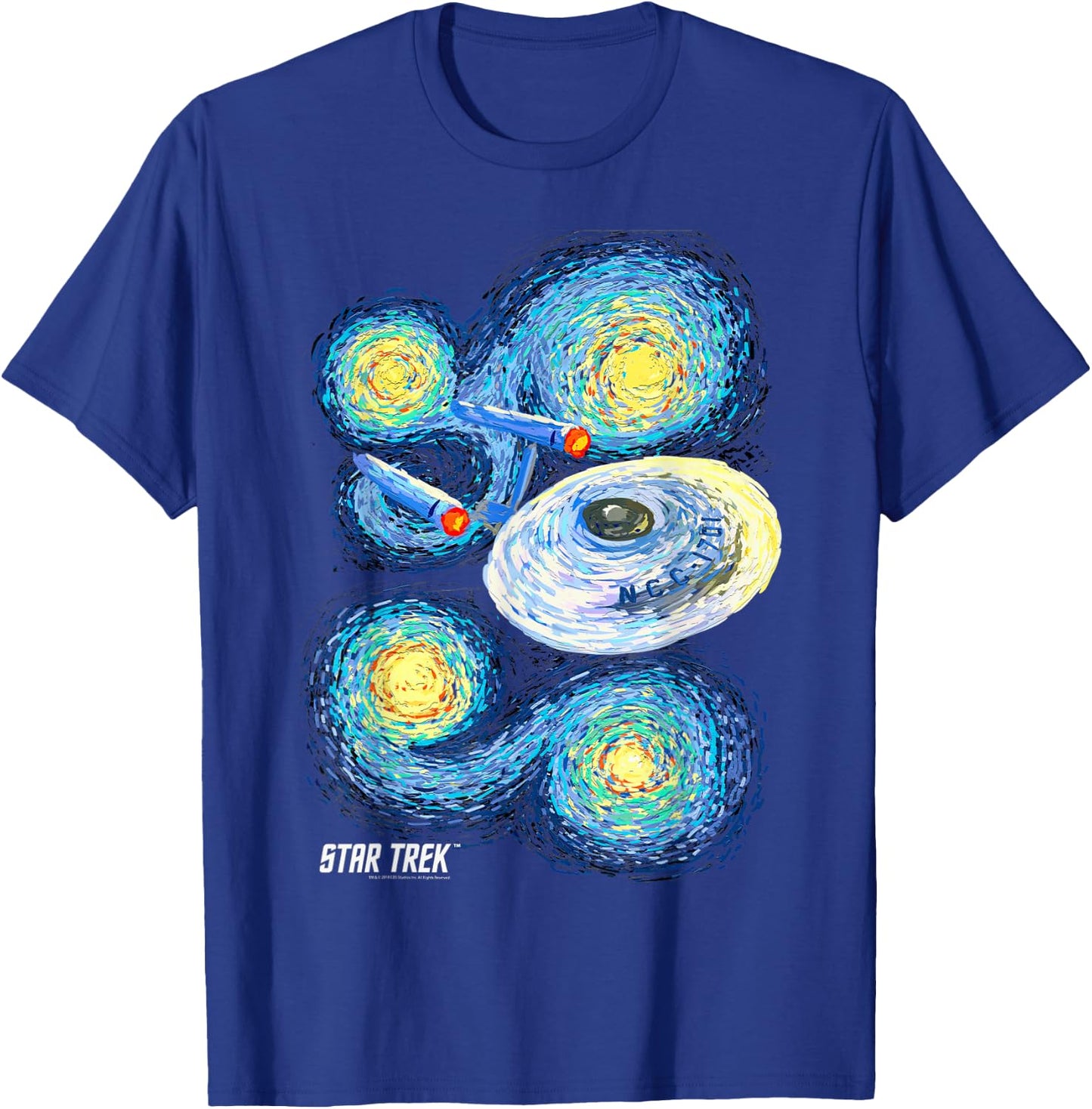 Star Trek Original Series Starry Night Paint T-Shirt - T-Shirt | Royal