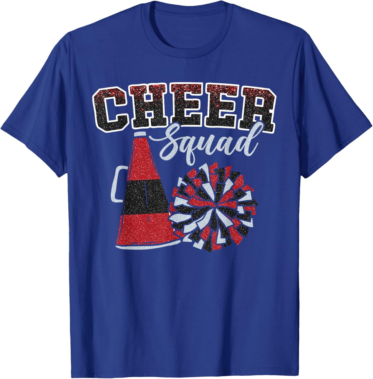 Cheer Squad Funny Cheerleader Cheerleading Red Women Girl T-Shirt - T-Shirt | Royal