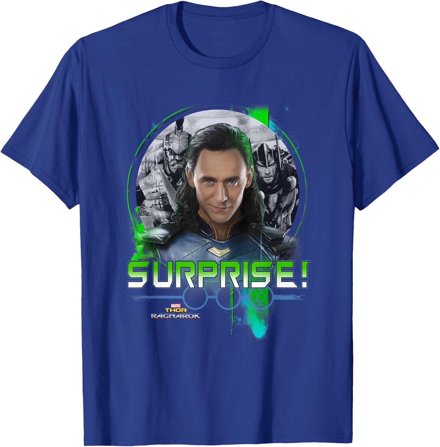 Marvel Thor Ragnarok Loki Surprise Green Pop T-Shirt - T-Shirt | Royal