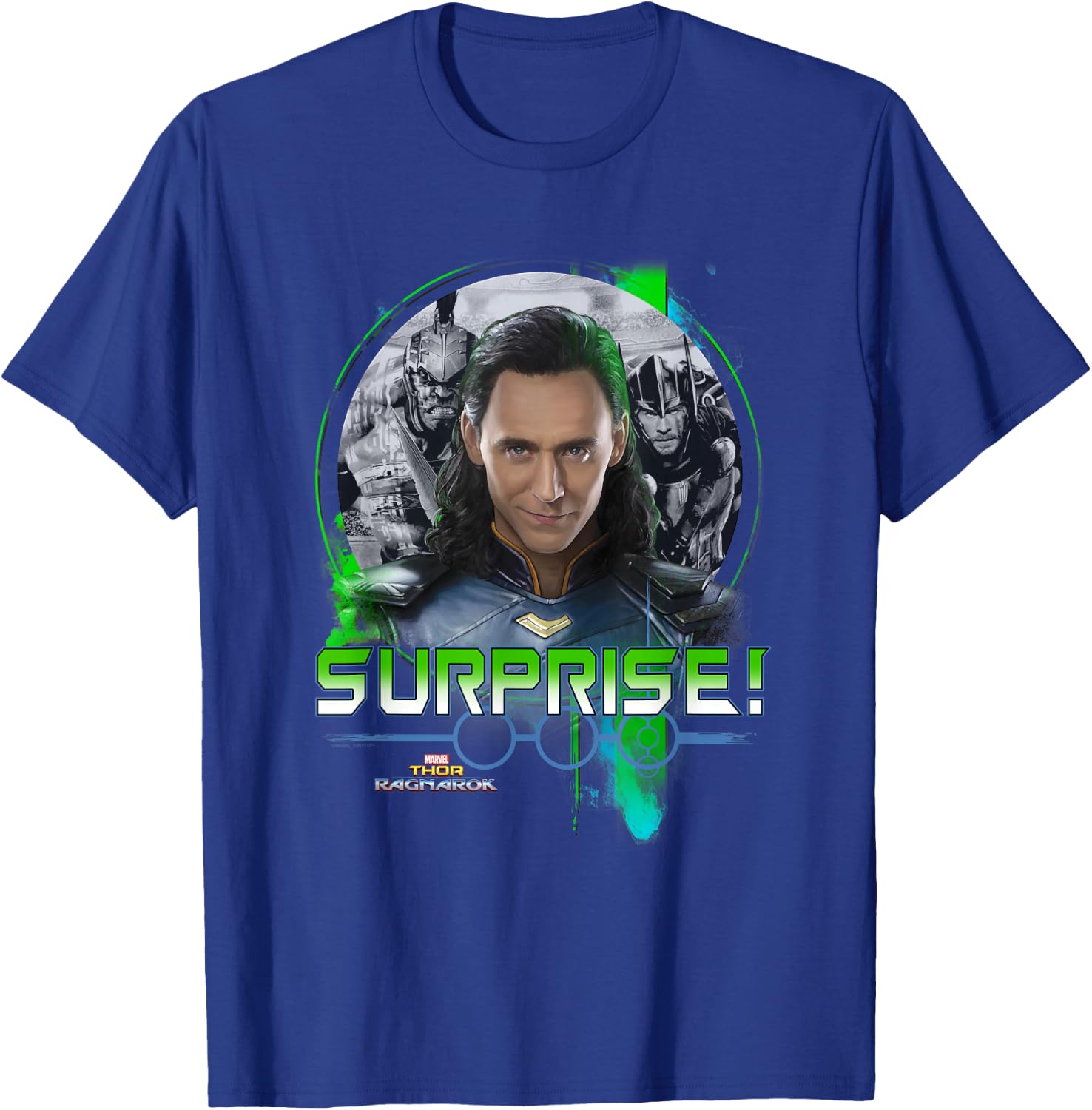 Marvel Thor Ragnarok Loki Surprise Green Pop T-Shirt - T-Shirt | Royal