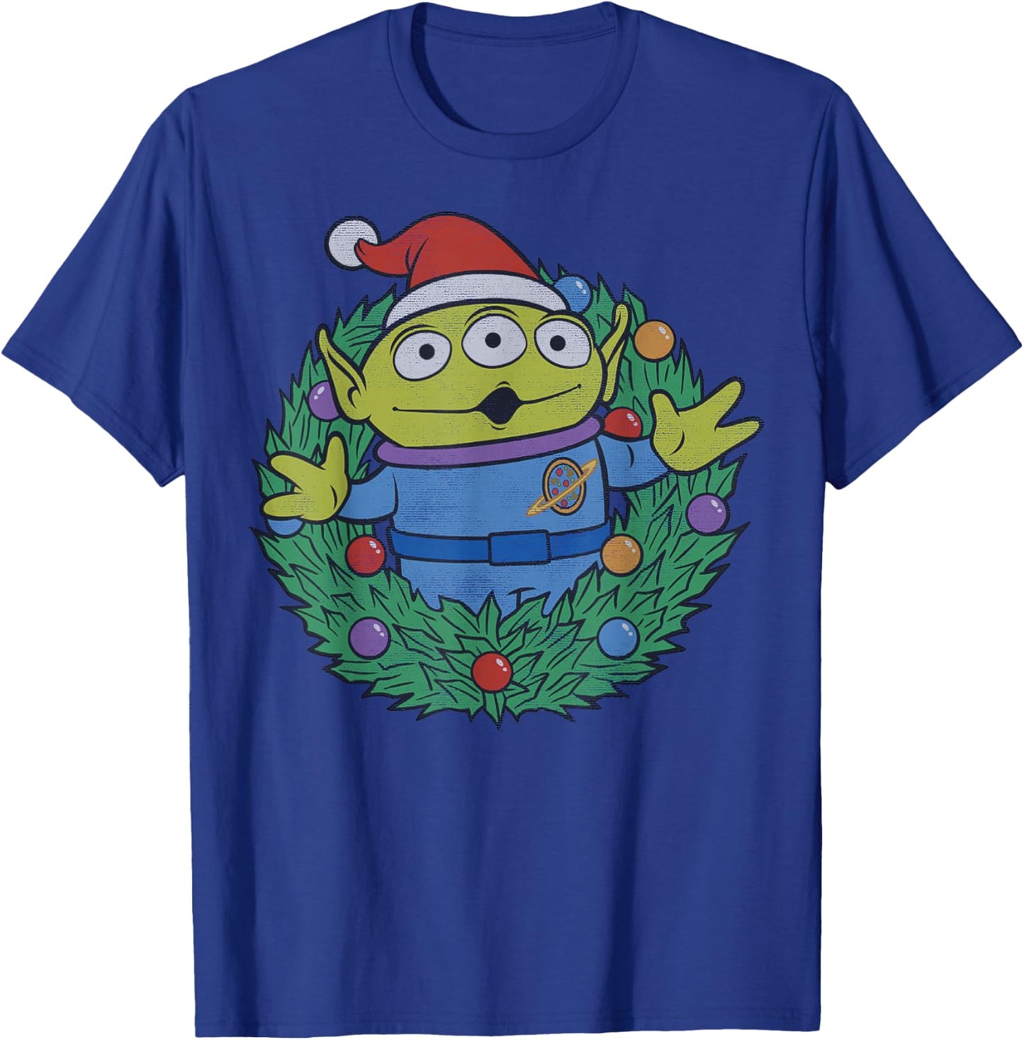 Disney Pixar Toy Story Alien Christmas Wreath T-Shirt - T-Shirt | Royal