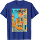Lisbon Portugal Streetcar Retro Travel Art Vintage Europe T-Shirt - T-Shirt | Royal