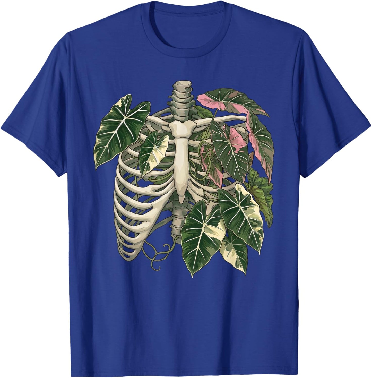 Skeleton Plant Body Funny Alocasia Plant Houseplant Lover T-Shirt - T-Shirt | Royal