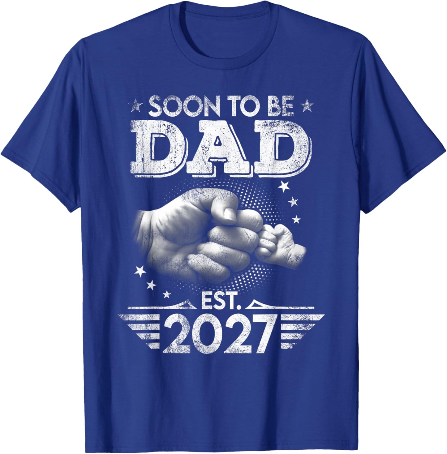 Dad est 2027 Loading Future New Daddy T-Shirt - T-Shirt | Royal