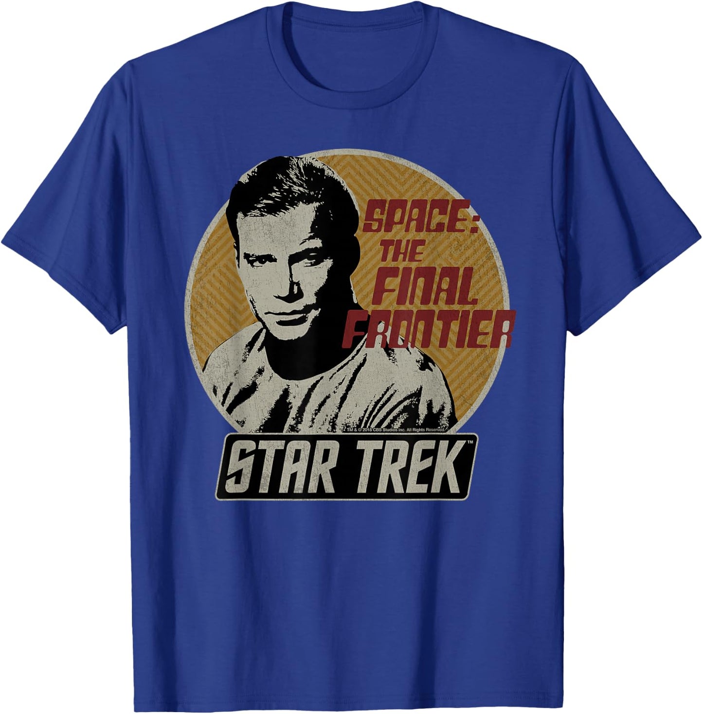 Star Trek Original Series Kirk Retro Badge T-Shirt - T-Shirt | Royal