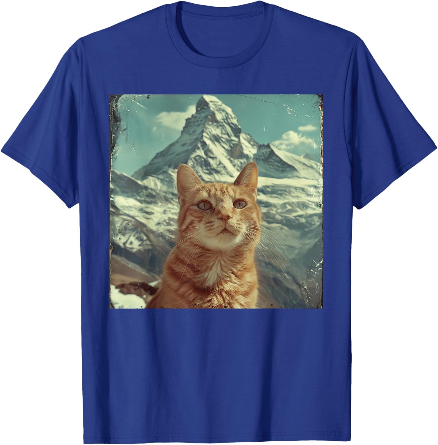 Mountain Lover Kitten Mt. Everest Hiker Cute Cat Women Kids T-Shirt - T-Shirt | Royal