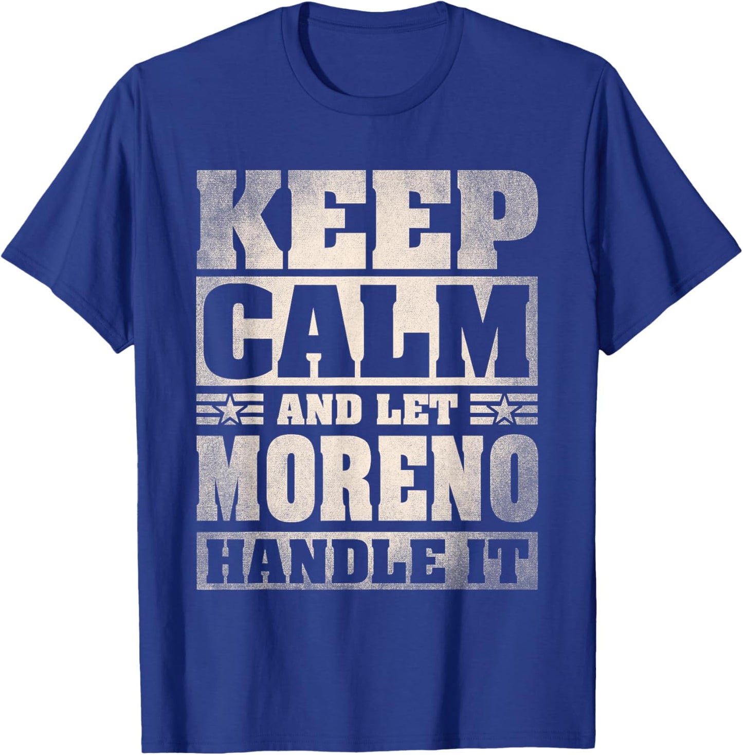 Moreno Name Shirt Personalized Moreno Last Name T-Shirt - T-Shirt | Royal