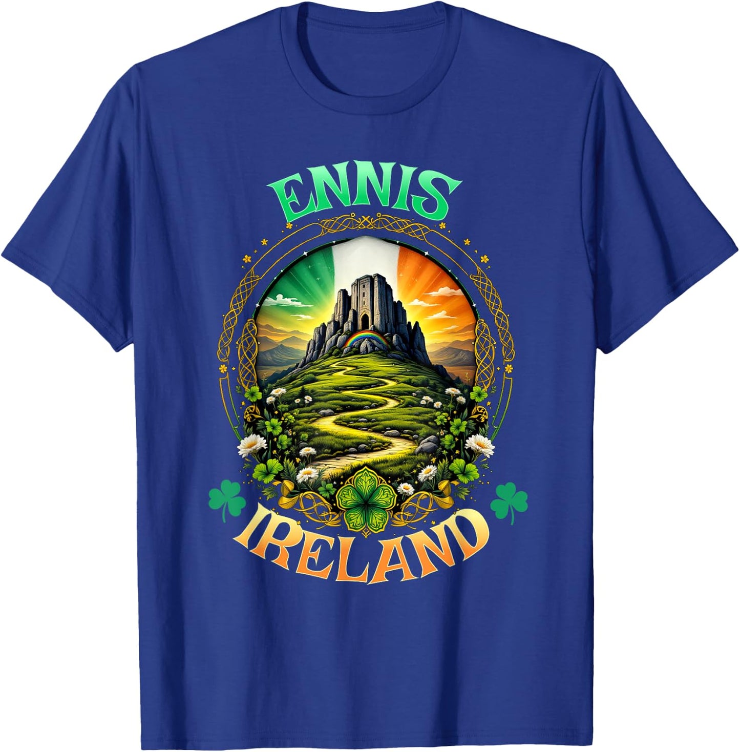 Ennis Ireland Travel Vacation Rock Of Cashel Souvenir T-Shirt - T-Shirt | Royal
