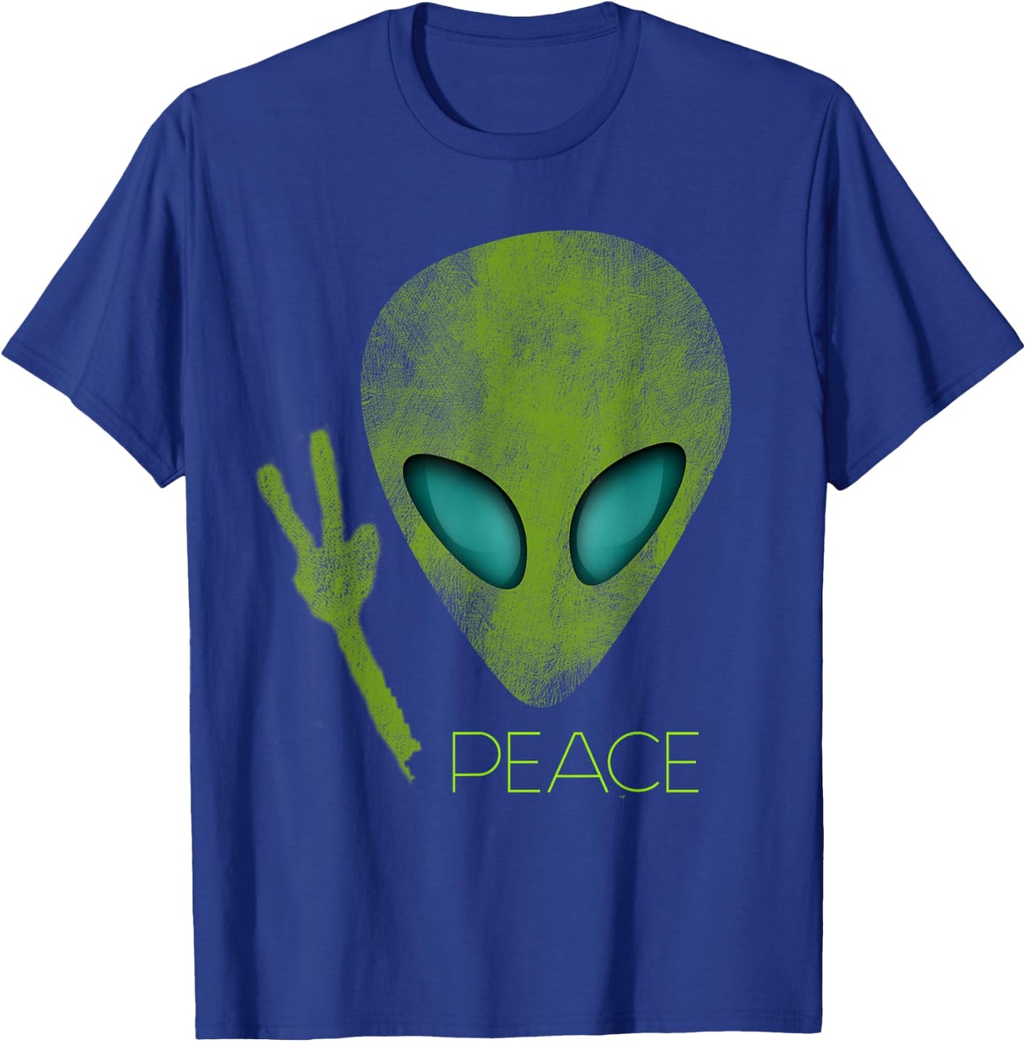 Alien Peace Cool Funny Cute UFO Lover Birthday Gift Small T-Shirt - T-Shirt | Royal