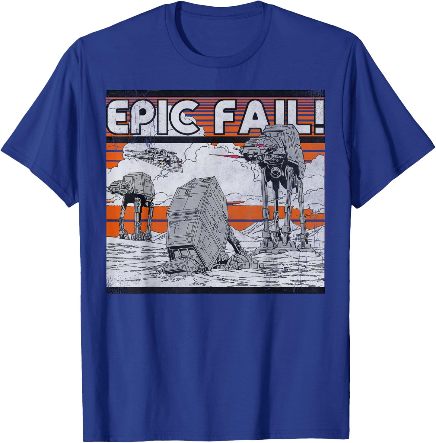 Star Wars AT-AT Walker Epic Fail Meme Graphic T-Shirt - T-Shirt | Royal