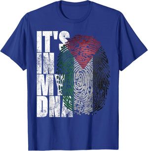 It's In My DNA Palestinian Shirt Arabic Gifts Palestine Flag T-Shirt - T-Shirt | Royal