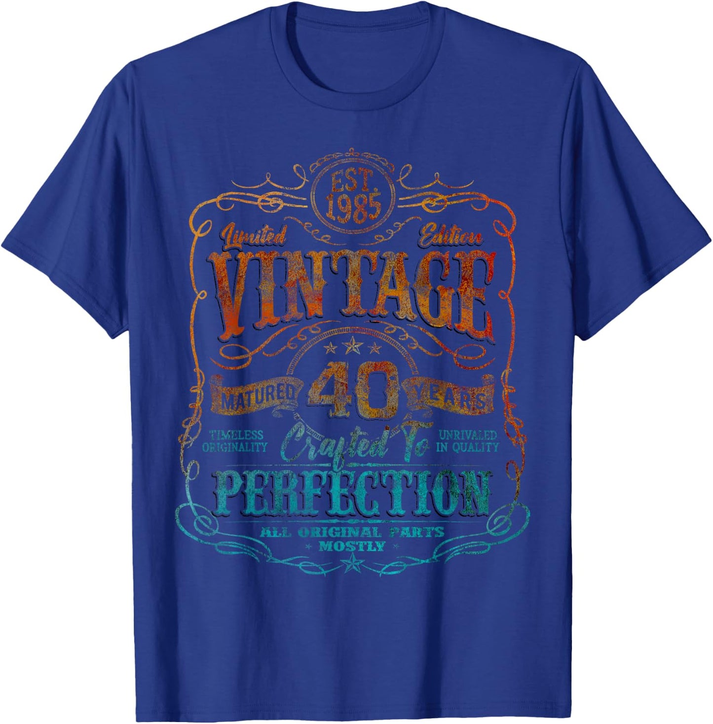 Vintage 1985 Limited Edition Shirt 40 year old 40th Birthday T-Shirt - T-Shirt | Royal