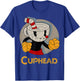 Cuphead Circle Shadow Profile Vintage T-Shirt - T-Shirt | Royal