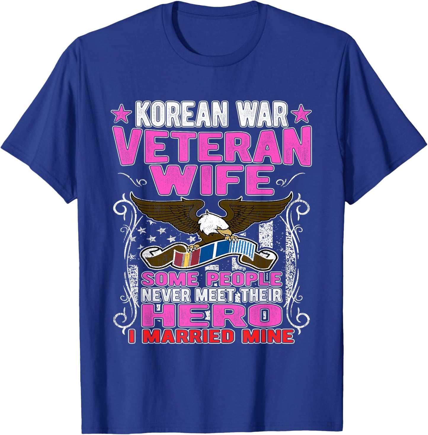 Proud Korean War Veteran Wife Military Veteran's Spouse Gift T-Shirt - T-Shirt | Royal