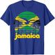 Retro Jamaica Flag Jamaican 70's 80's Men Women Gift Vintage T-Shirt - T-Shirt | Royal