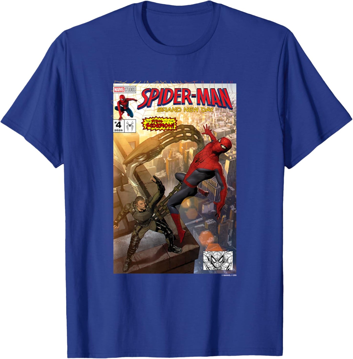 Marvel Spider-Man: New Day The Sting of The Scorpion T-Shirt - T-Shirt | Royal