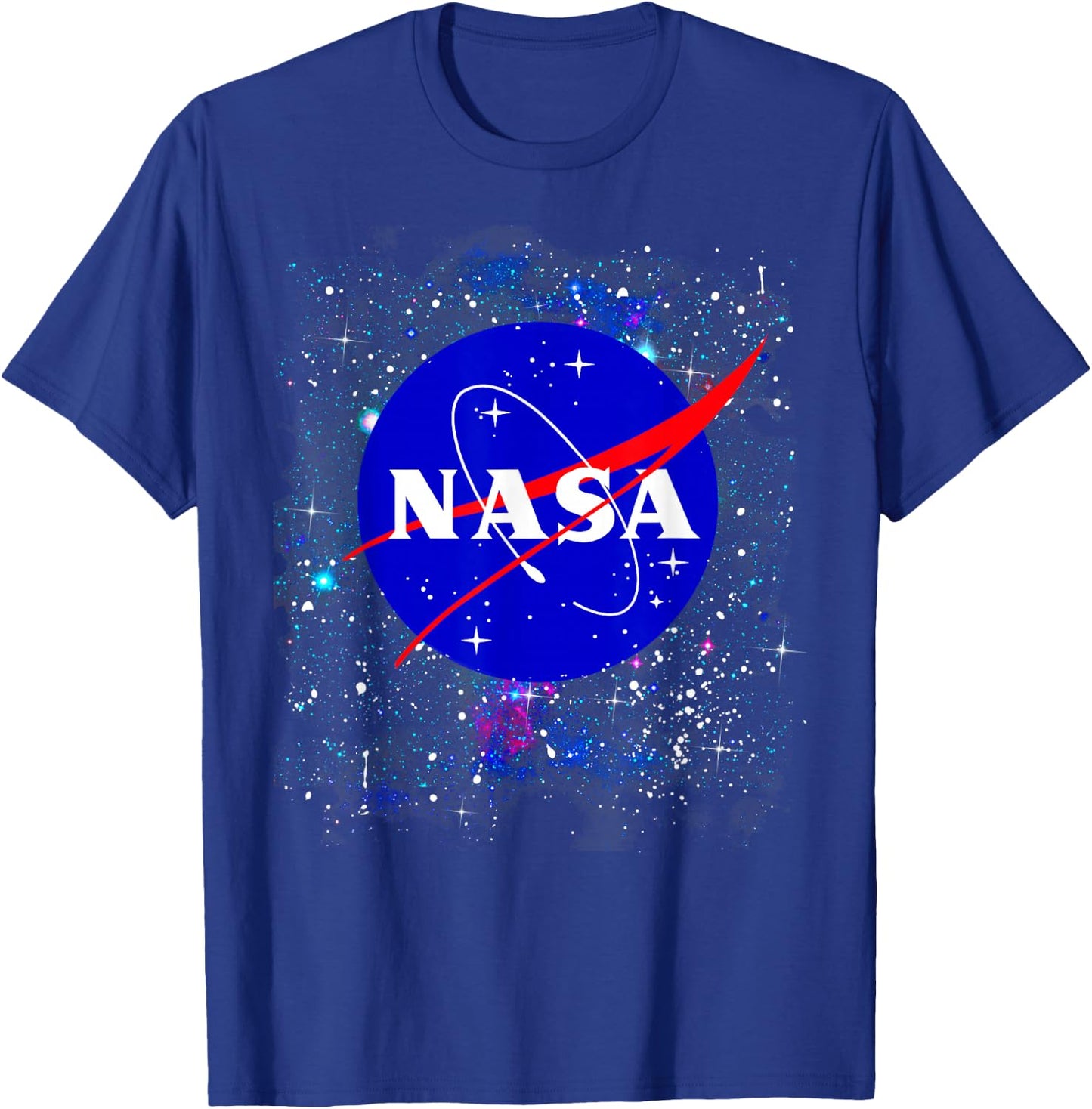 NASA Official Logo in The Stars T-Shirt - T-Shirt | Royal