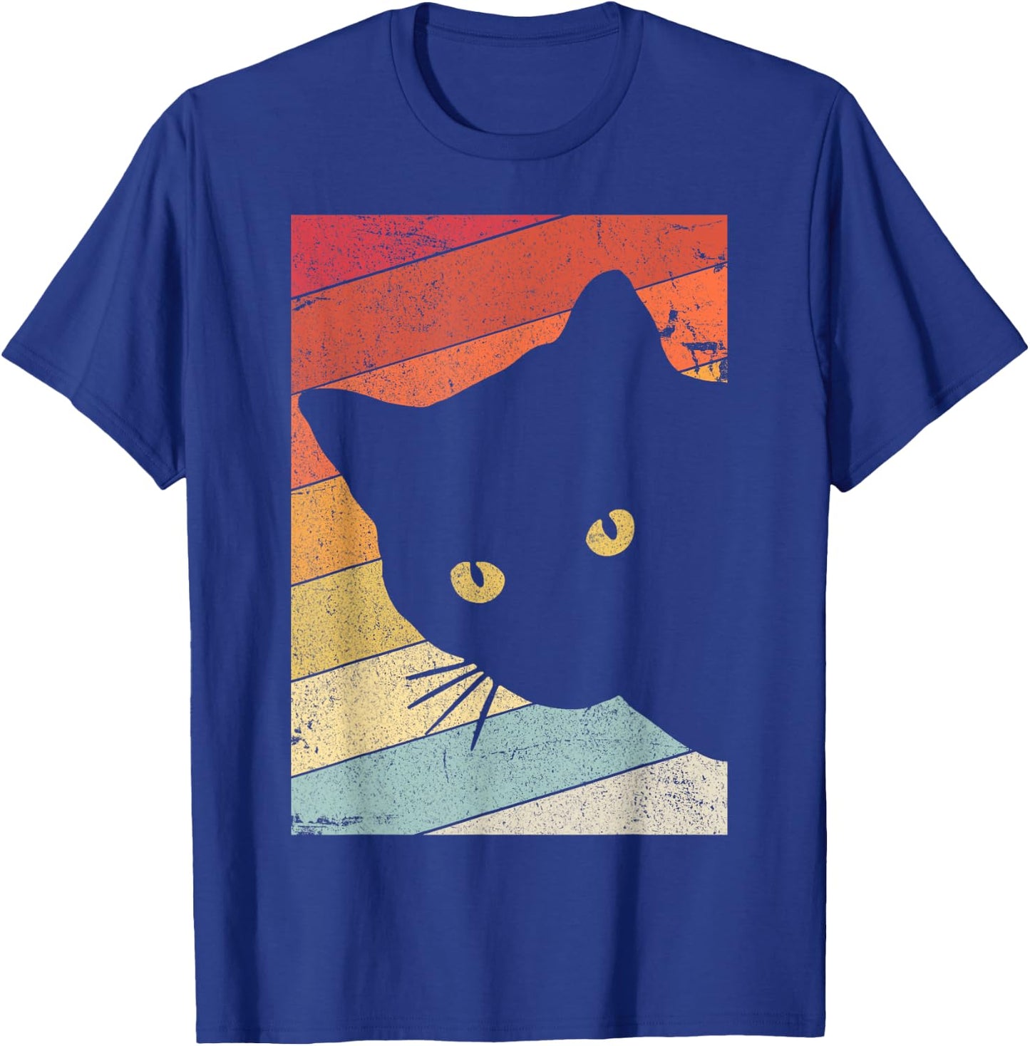 Cat Shirt. Retro Style Women Girls Kids T-Shirt - T-Shirt | Royal